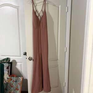 Elegant Pink Strappy Dress